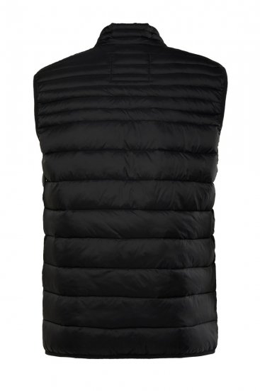 Boston Park 583 Gilet matelassé à col montant Noir - Vestes - Vestes Homme Grandes Tailles