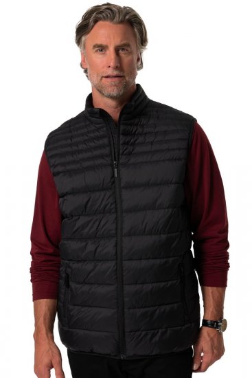 Boston Park 583 Gilet matelassé à col montant Noir - Vestes - Vestes Homme Grandes Tailles