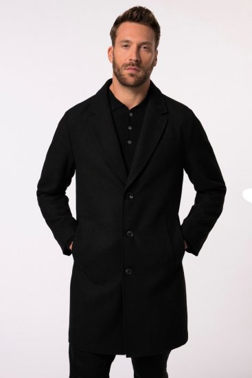 JP1880 Coat Classic Wool Blend Black - Vestes - Vestes Homme Grandes Tailles