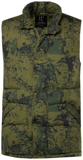 JP1880 831610 Gilet matelassé camouflage Vert - Vestes - Vestes Homme Grandes Tailles