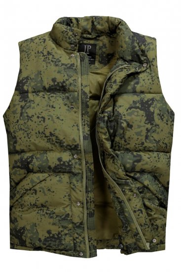 JP1880 831610 Gilet matelassé camouflage Vert - Vestes - Vestes Homme Grandes Tailles