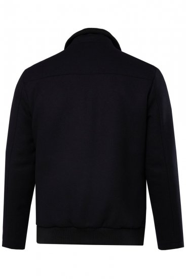 JP1880 831627 Blouson bomber en mélange de laine Bleu marine - Vestes - Vestes Homme Grandes Tailles