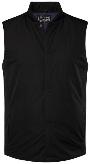 STHUGE 831824 Gilet matelassé en matière recyclée Noir - Vestes - Vestes Homme Grandes Tailles