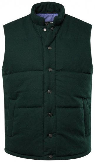 STHUGE 831896 Gilet flanelle matelassé Vert foncé - Vestes - Vestes Homme Grandes Tailles