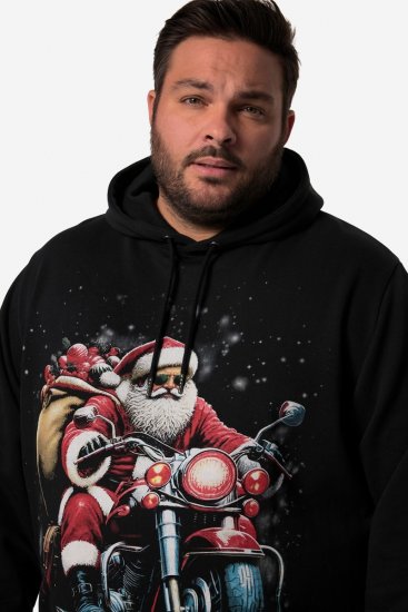 Men+ 100 Sweat à capuche Père Noël à moto Noir - Sweatshirts & hoodies - Sweatshirts/Hoodies grande taille homme