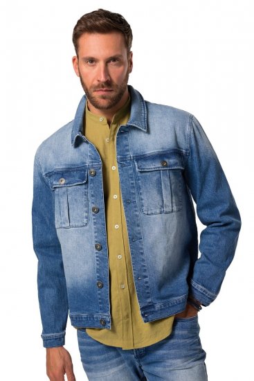 JP1880 832510 Stretch Veste en jean Bleu indigo - Vestes - Vestes Homme Grandes Tailles