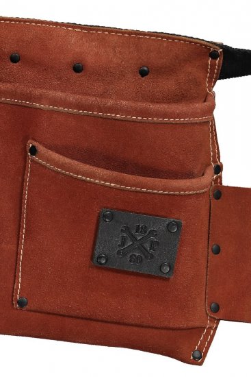 JP1880 832565 Ceinture à outils en cuir extra-long Marron foncé - Ceintures à outils - 