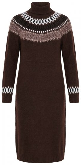 Ulla Popken 832670 Robe en maille imprimée à col roulé Multicolore - Robes - Robes pour toutes les tailles