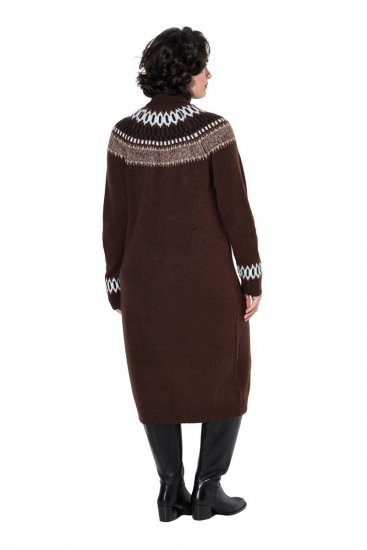 Ulla Popken 832670 Robe en maille imprimée à col roulé Multicolore - Robes - Robes pour toutes les tailles