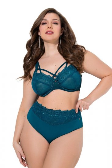 Ulla Popken 832864 Strings en dentelle Pétrole - Culottes - 
