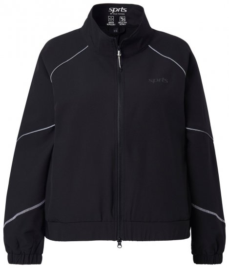 Ulla Popken 833237 Veste de sport à détails réfléchissants Noir - Vestes - Vestes femme grande taille
