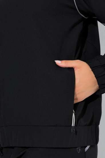Ulla Popken 833237 Veste de sport à détails réfléchissants Noir - Vestes - Vestes femme grande taille