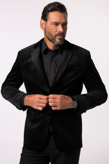 JP1880 Jacket Velvet Business Smoking Black - Costumes - Costumes grandes tailles 