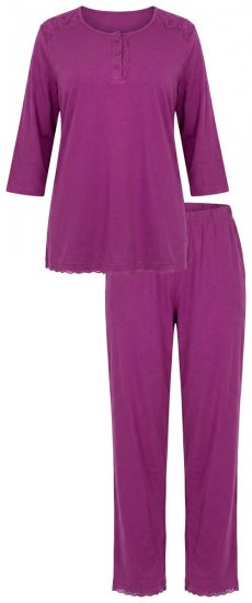 Ulla Popken 833660 Pyjama Violet - Pyjamas/vêtements de détente - 