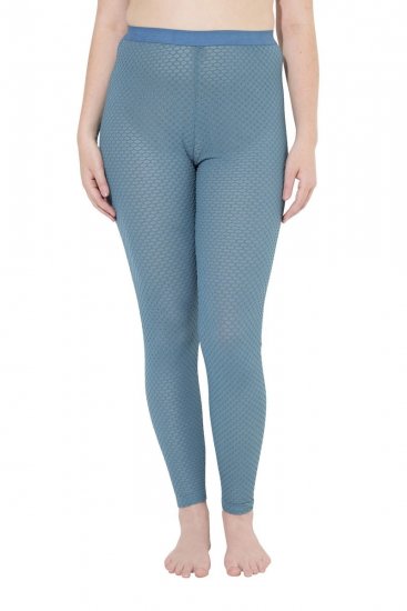 Ulla Popken 833718 Legging collant en dentelle Pétrole - Collants & chaussettes - 