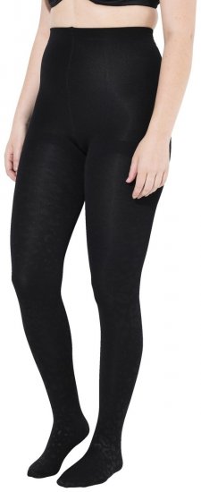 Ulla Popken 833809 Collant à imprimé animal Noir - Collants & chaussettes - 