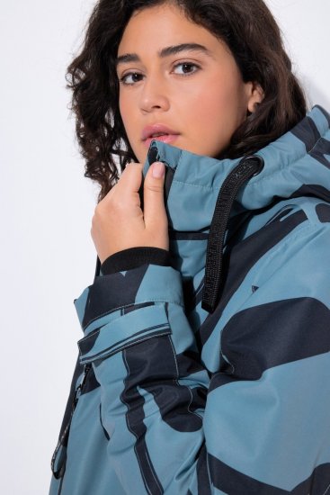 Ulla Popken 833977 Manteau technique Turquoise - Manteaux - Manteaux femme grande taille