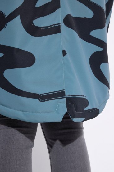 Ulla Popken 833977 Manteau technique Turquoise - Manteaux - Manteaux femme grande taille