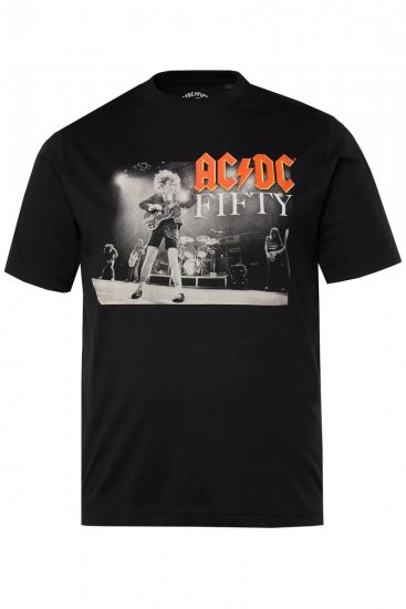 JP1880 AC/DC 50th Anniversary Band Photo T-Shirt Black - T-shirts - T-shirts Homme Grande Taille