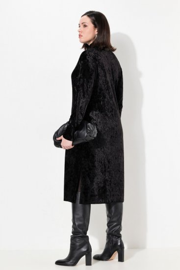 Ulla Popken 834234 Robe en velours à col roulé Noir - Robes de soirée - Robes de soirée grande taille