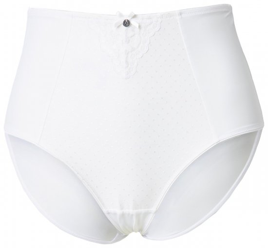 Ulla Popken 834307 Culotte gainante en dentelle Blanc cassé - Lingerie gainante - 