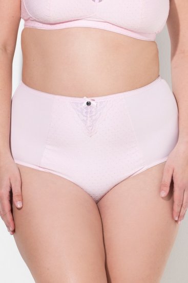 Ulla Popken 834307 Culotte gainante en dentelle Rose - Lingerie gainante - 
