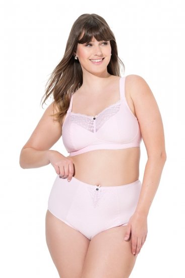 Ulla Popken 834307 Culotte gainante en dentelle Rose - Lingerie gainante - 