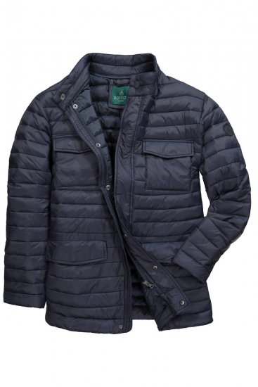 Boston Park 416 Veste matelassée à col montant Bleu marine - Vestes - Vestes Homme Grandes Tailles
