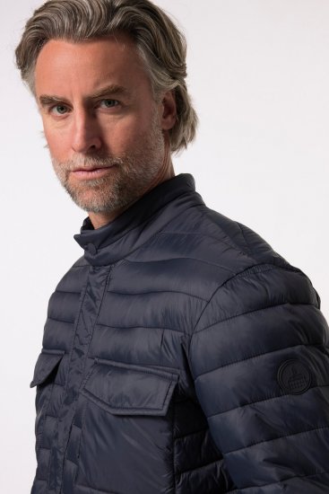 Boston Park 416 Veste matelassée à col montant Bleu marine - Vestes - Vestes Homme Grandes Tailles