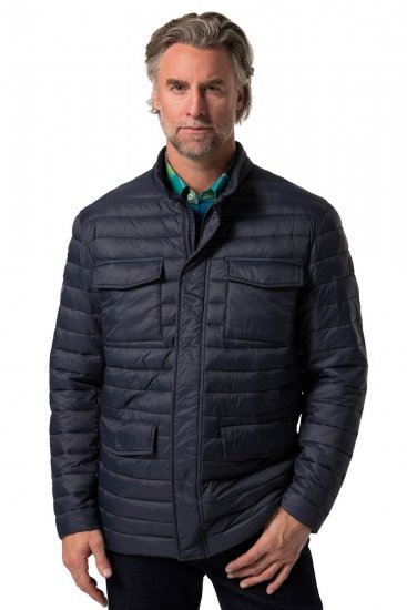 Boston Park 416 Veste matelassée à col montant Bleu marine - Vestes - Vestes Homme Grandes Tailles
