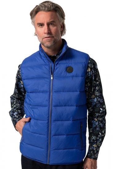 Boston Park 460 Gilet matelassé à col montant Bleu - Vestes - Vestes Homme Grandes Tailles
