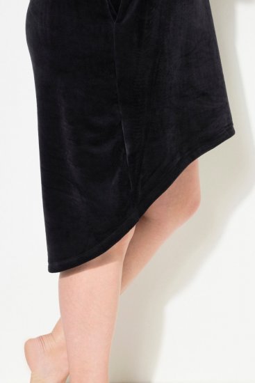 Ulla Popken 834550 Robe à manches longues et capuche Noir - Robes sweat - 