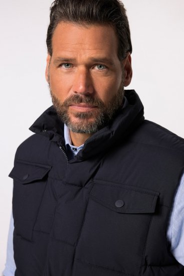 JP1880 834648 Gilet matelassé à col montant Bleu marine - Vestes - Vestes Homme Grandes Tailles