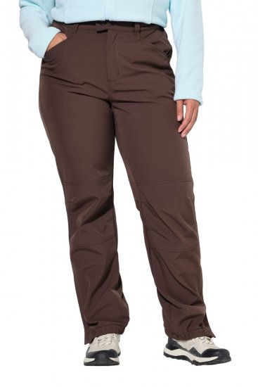 Ulla Popken 834662 Pantalon softshell doublé polaire Taupe - Vêtements d'extérieur - 