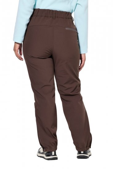 Ulla Popken 834662 Pantalon softshell doublé polaire Taupe - Vêtements d'extérieur - 