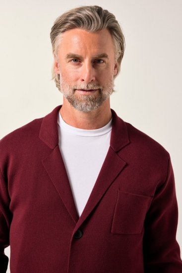 Boston Park 747 Flexlastic Blazer tricoté Aubergine - Costumes - Costumes grandes tailles 
