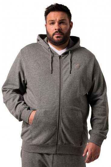 Men+ 851 Veste sweat à capuche Gris chiné - Sweatshirts & hoodies - Sweatshirts/Hoodies grande taille homme
