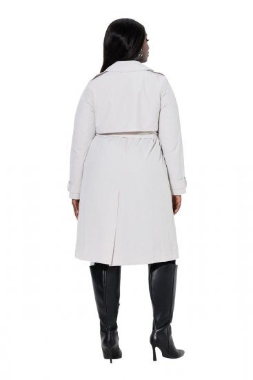 Ulla Popken 834990 Trench Taupe - Manteaux - Manteaux femme grande taille