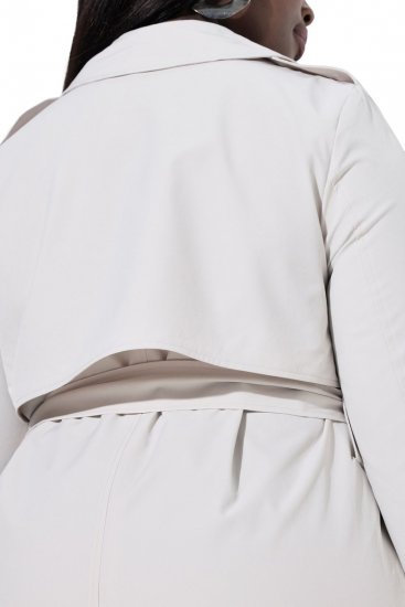 Ulla Popken 834990 Trench Taupe - Manteaux - Manteaux femme grande taille