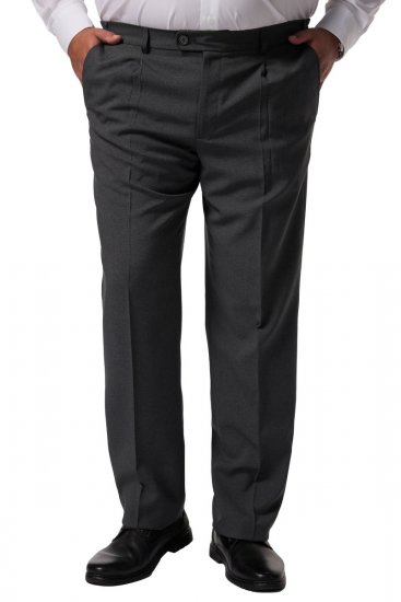 Men+ 066 Porto Pantalon de costume bellyfit Gris - Costumes - Costumes grandes tailles 