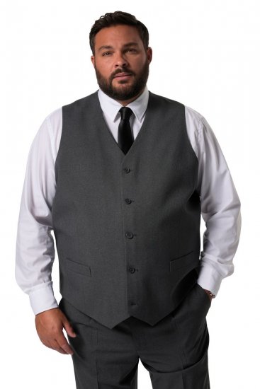 Men+ 067 Porto Gilet de costume Gris - Costumes - Costumes grandes tailles 
