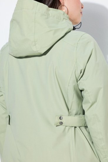 Ulla Popken 835132 Veste technique HYPRAR trapèze à capuche amovible Vert sauge clair - Vestes - Vestes femme grande taille