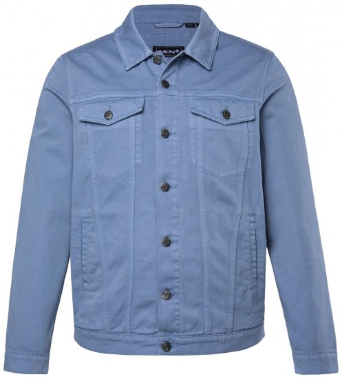 Men+ 446 Veste en jean à poches poitrine Bleu denim - Vestes - Vestes Homme Grandes Tailles