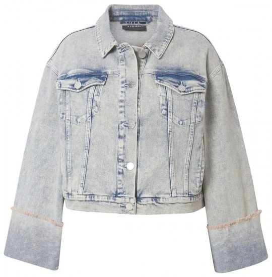 Ulla Popken 835486 Veste en jean à manches larges Bleu denim - Vestes - Vestes femme grande taille