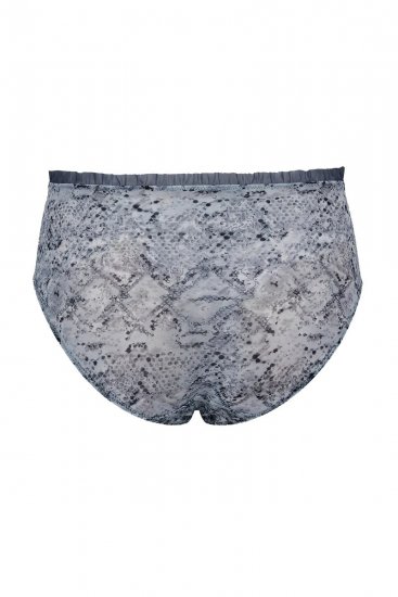 Ulla Popken 835633 Culottes à imprimé animal Anthracite - Culottes - 