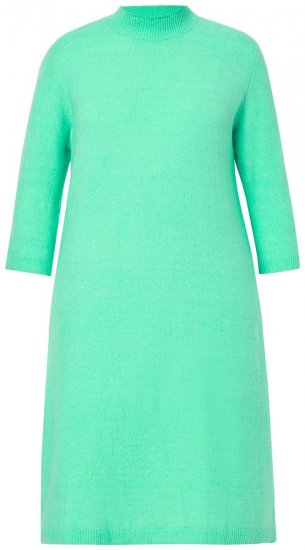 Ulla Popken 835720 Robe en maille trapèze à manches 3/4 Pétrole - Robes en maille - 
