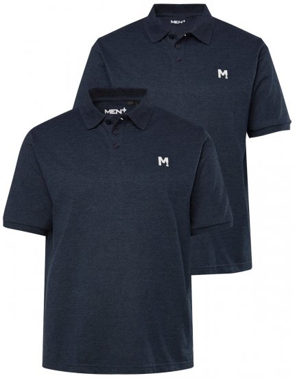 Men+ 258 Polo Bleu marine lot de 2 - Polos - Polos homme grande taille