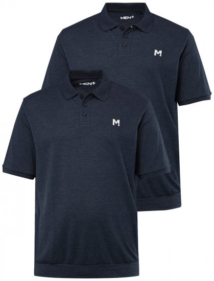 Men+ 266 Polo bellyfit Bleu marine lot de 2 - Polos - Polos homme grande taille