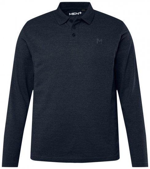 Men+ 270 Polo manches longues Bleu marine - Polos - Polos homme grande taille