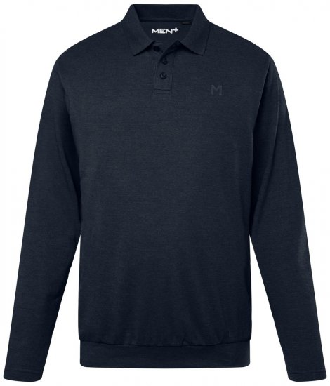 Men+ 274 Polo manches longues bellyfit Bleu marine - Polos - Polos homme grande taille